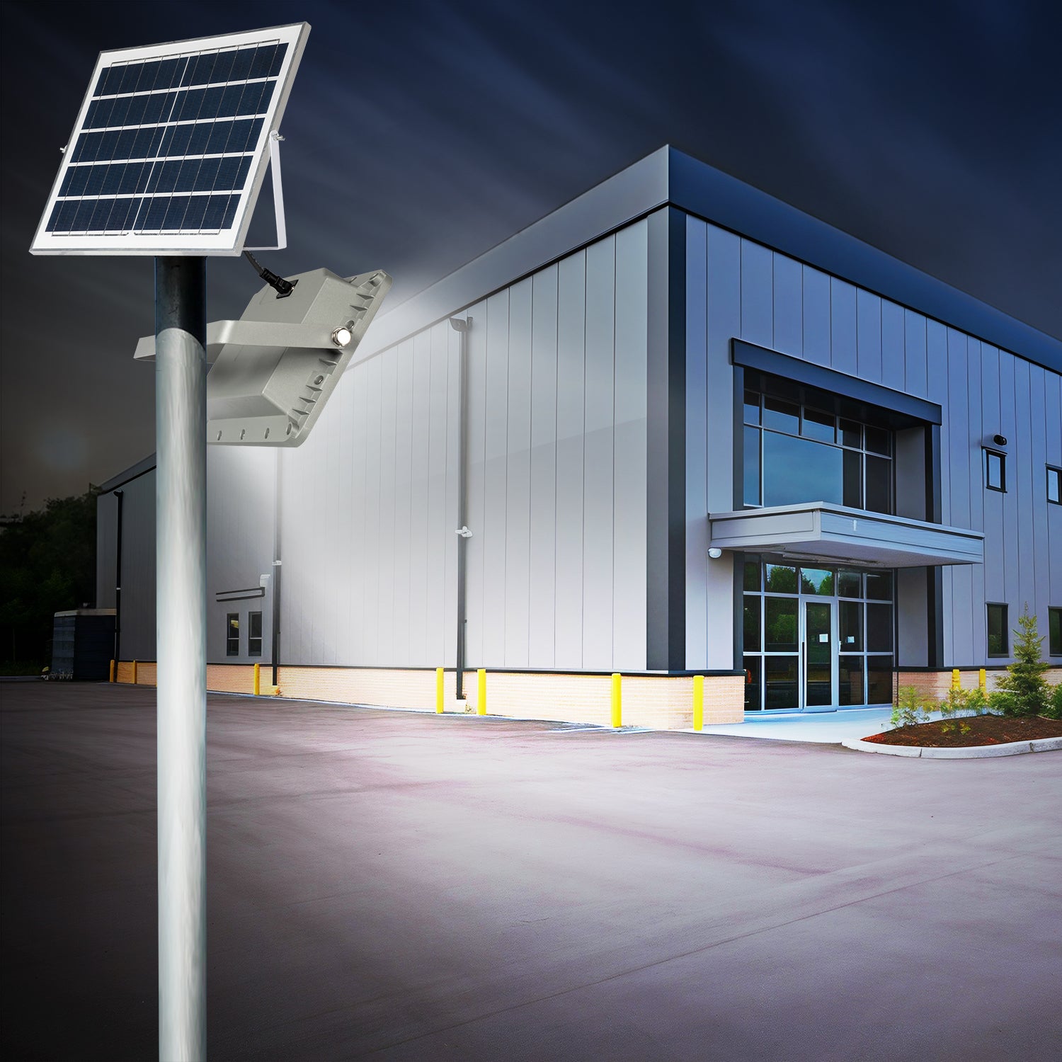 DICTROLUX - Faro Led Solare da esterno Luce Naturale 4000K 2000Lm 100 Watt